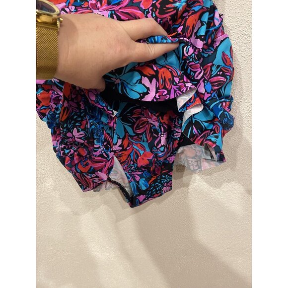 Swimsuits For All One Piece Swimsuit Womens 12 Multicolor Floral Ruched New NWT - Picture 3 of 6